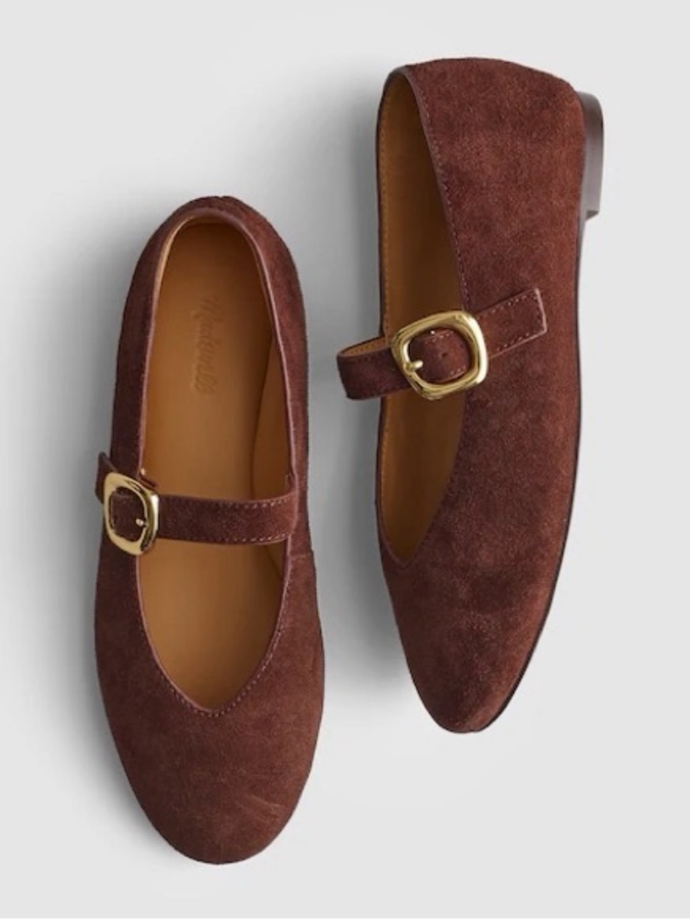 Madewell The Remy Mary Jane Flat in Chocolate Raisin, Size 7